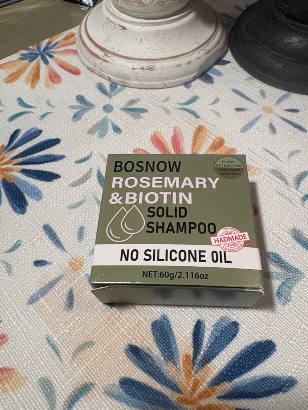 Rosemary & Biotin Solid Shampoo Bar — Green